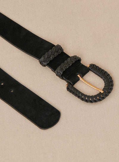 fw24 / ceinture adele suede - noir