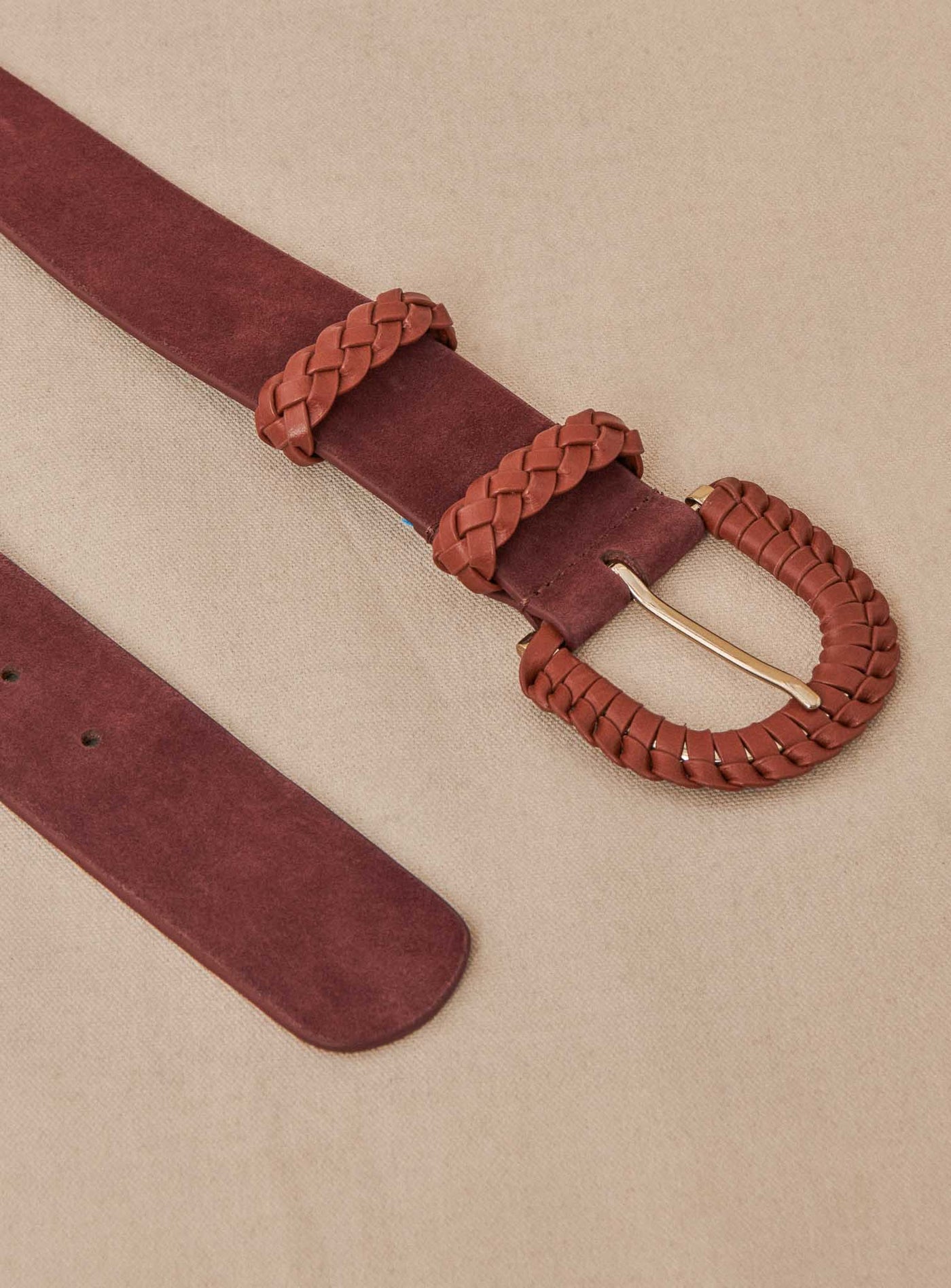 fw24 / ceinture adele suede - bordeaux