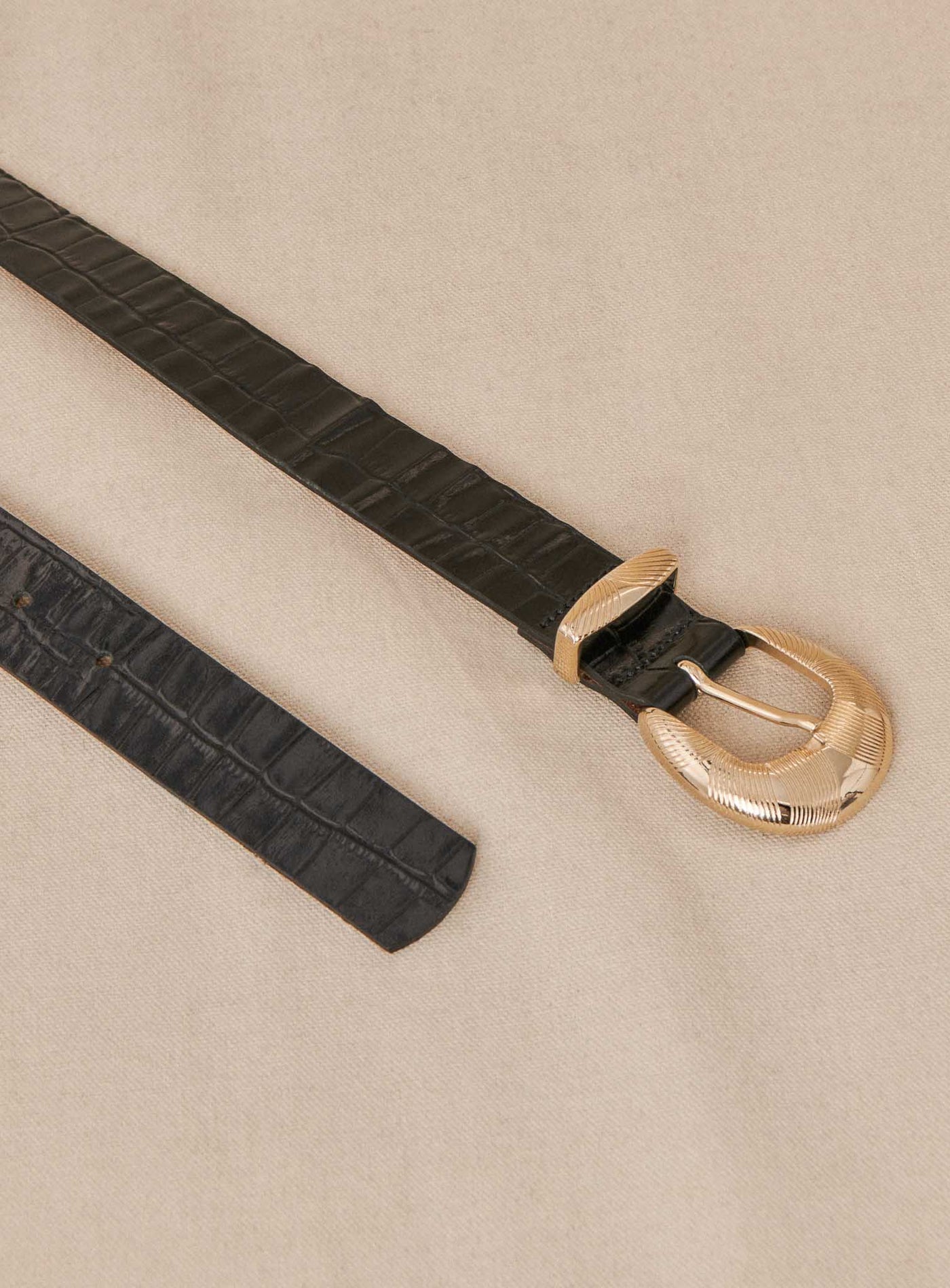 fw24 / ceinture adrienne croco - noir