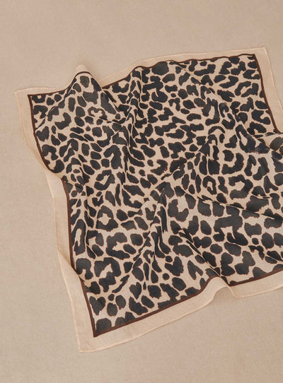 fw24 / foulard anda imprime leopard - sable