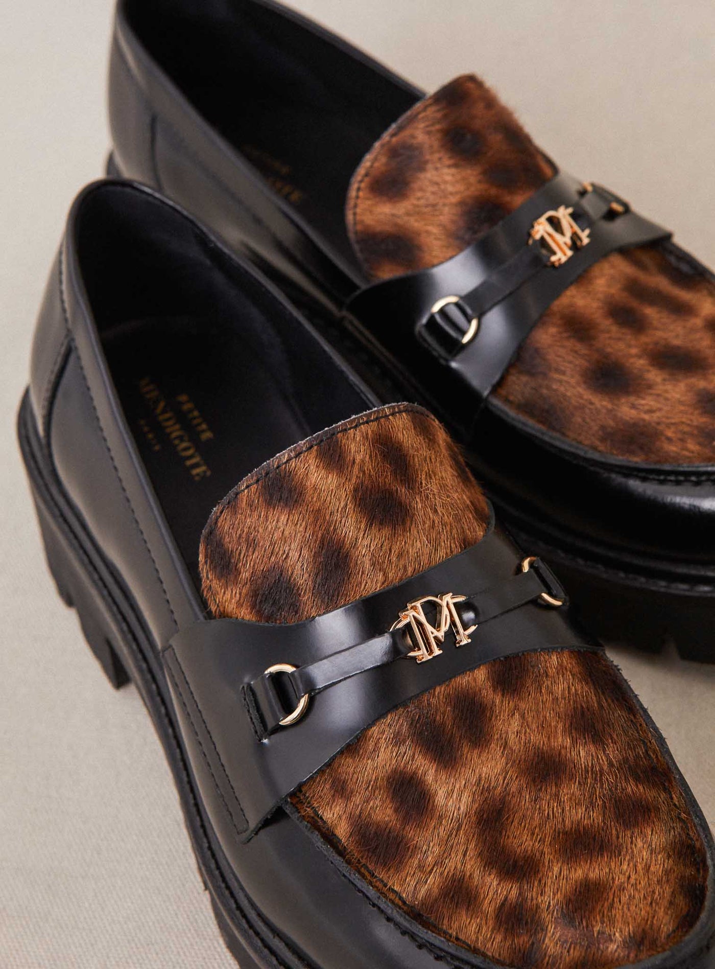 fw24 / mocassins semelle compensee - leopard