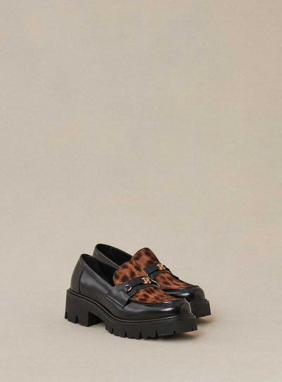 fw24 / mocassins semelle compensee - leopard