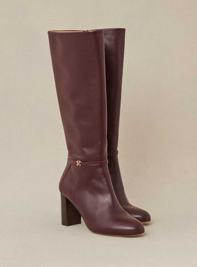 fw24 / bottes a talon ciano - bordeaux