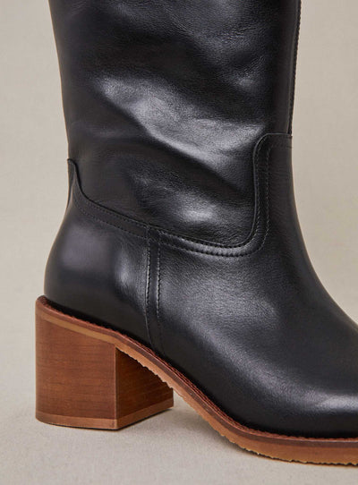 FW24 / Clement Stiefel mit niedrigem Absatz – Schwarz