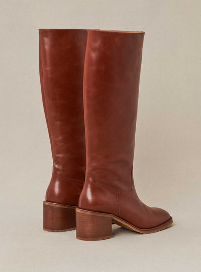 FW24 / Clement Stiefel mit niedrigem Absatz – Cognac