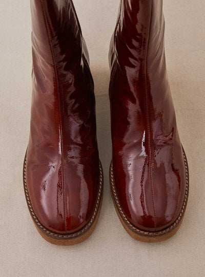 fw24 / Stiefeletten mit Absatz - Cognac