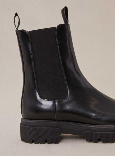 FW24 / Flache Chuck-Stiefeletten - Schwarz