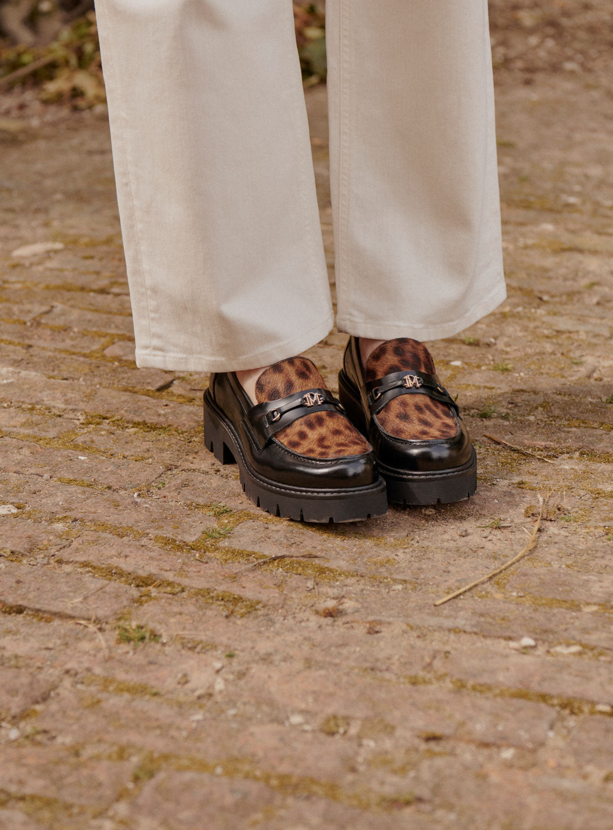 fw24 / mocassins semelle compensee - leopard