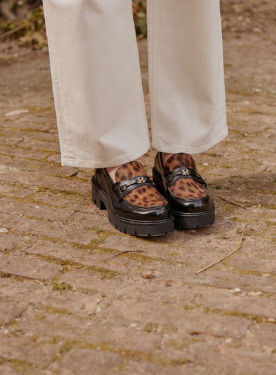 fw24 / mocassins semelle compensee - leopard