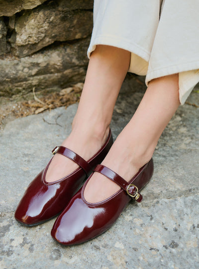 fw25 / carlita ballerinas - eggplant