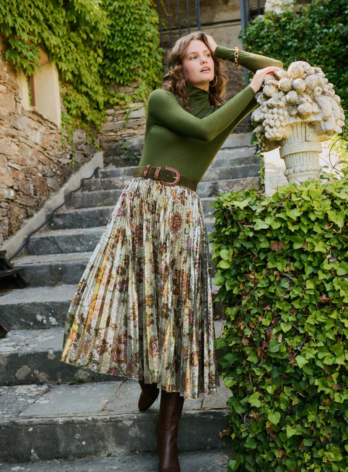 Jupe longue femme élégante Vintage kaki Cargo décontractée Y2K Jupe longue femme élégante Vintage kaki Cargo décontractée Y2K