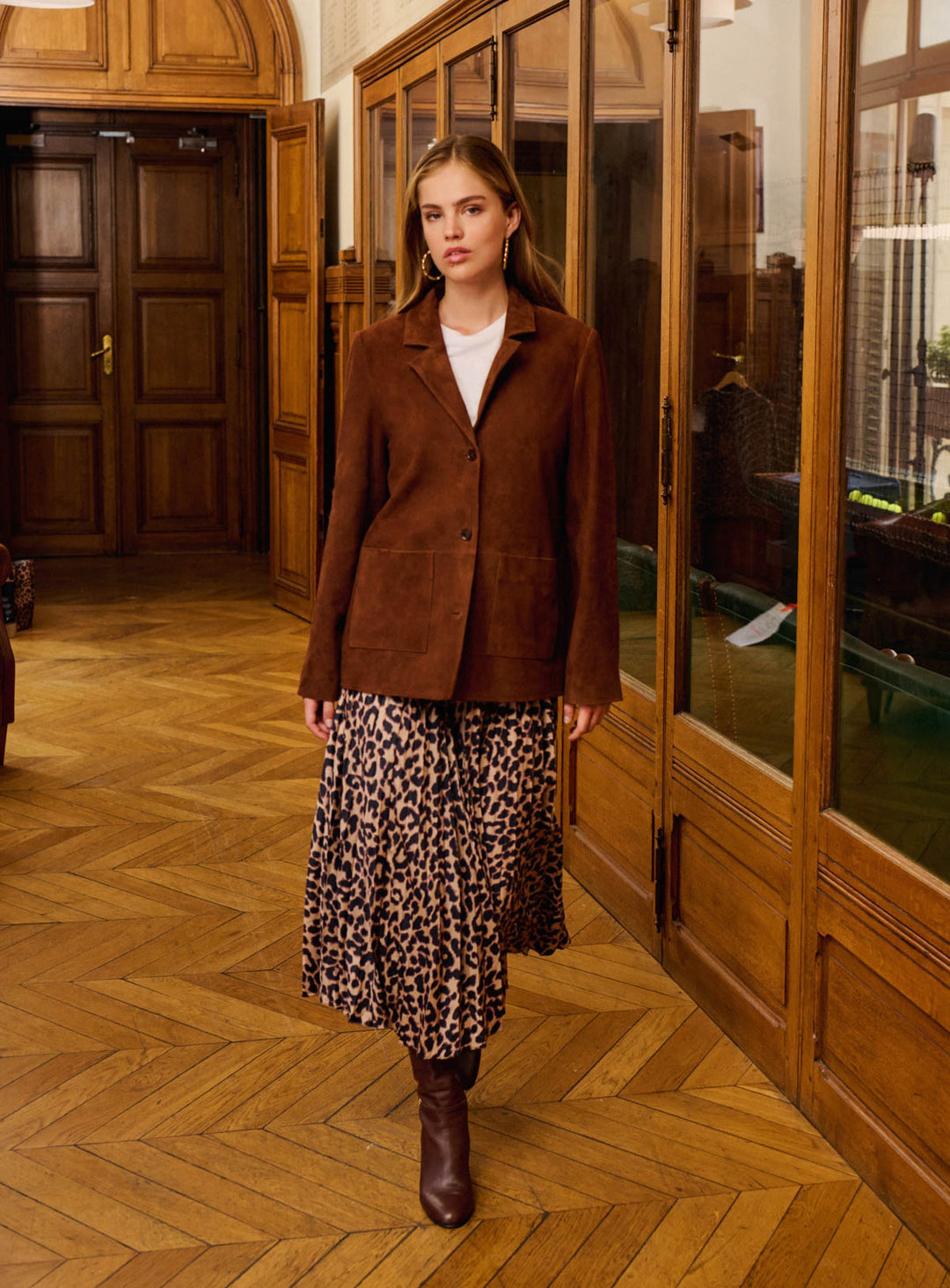 Junon: Leopard Print Pleated Midi Skirt – Petite Mendigote