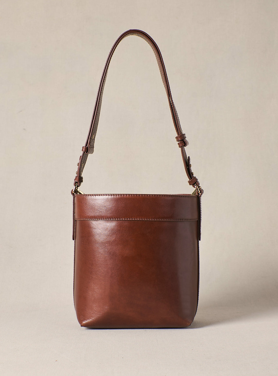 Adam Sac Seau en Cuir Lisse, Marron Petite Mendigote