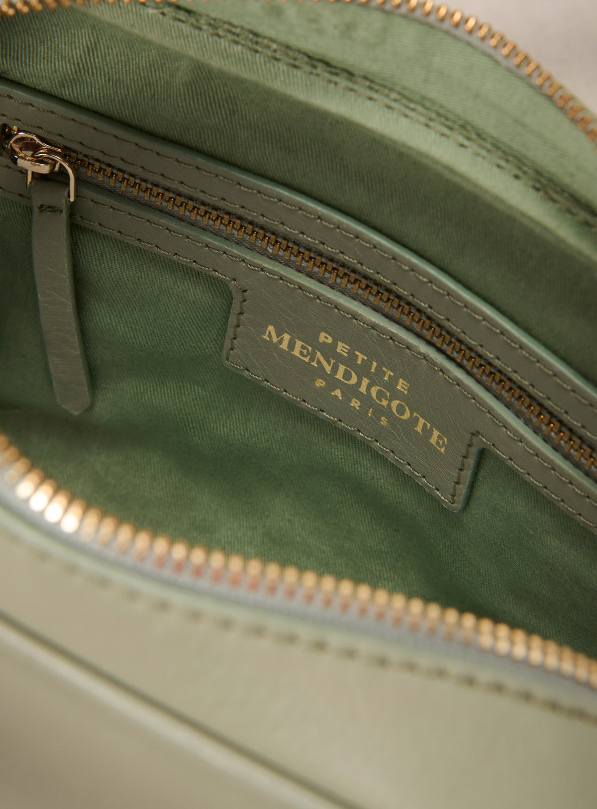 Swan Sac à Main en Cuir, Vert Petite Mendigote