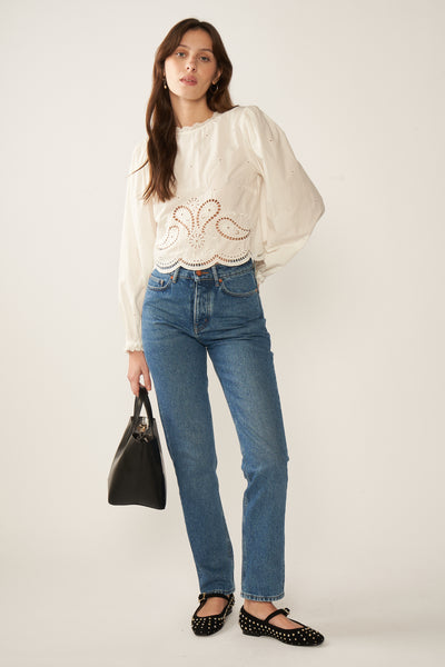 fw24 / top brode tanais - blanc