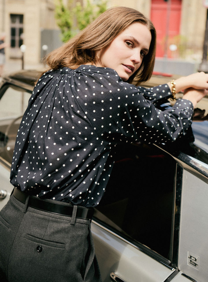 Blouse Anis/noir Taille S (58) - Occasion En Très Bon état