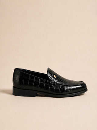 FW26 / Slipper - schwarzes Krokodil
