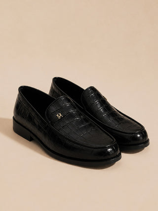 FW26 / Slipper - schwarzes Krokodil