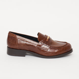 fw23 / mocassin carole croco - cognac