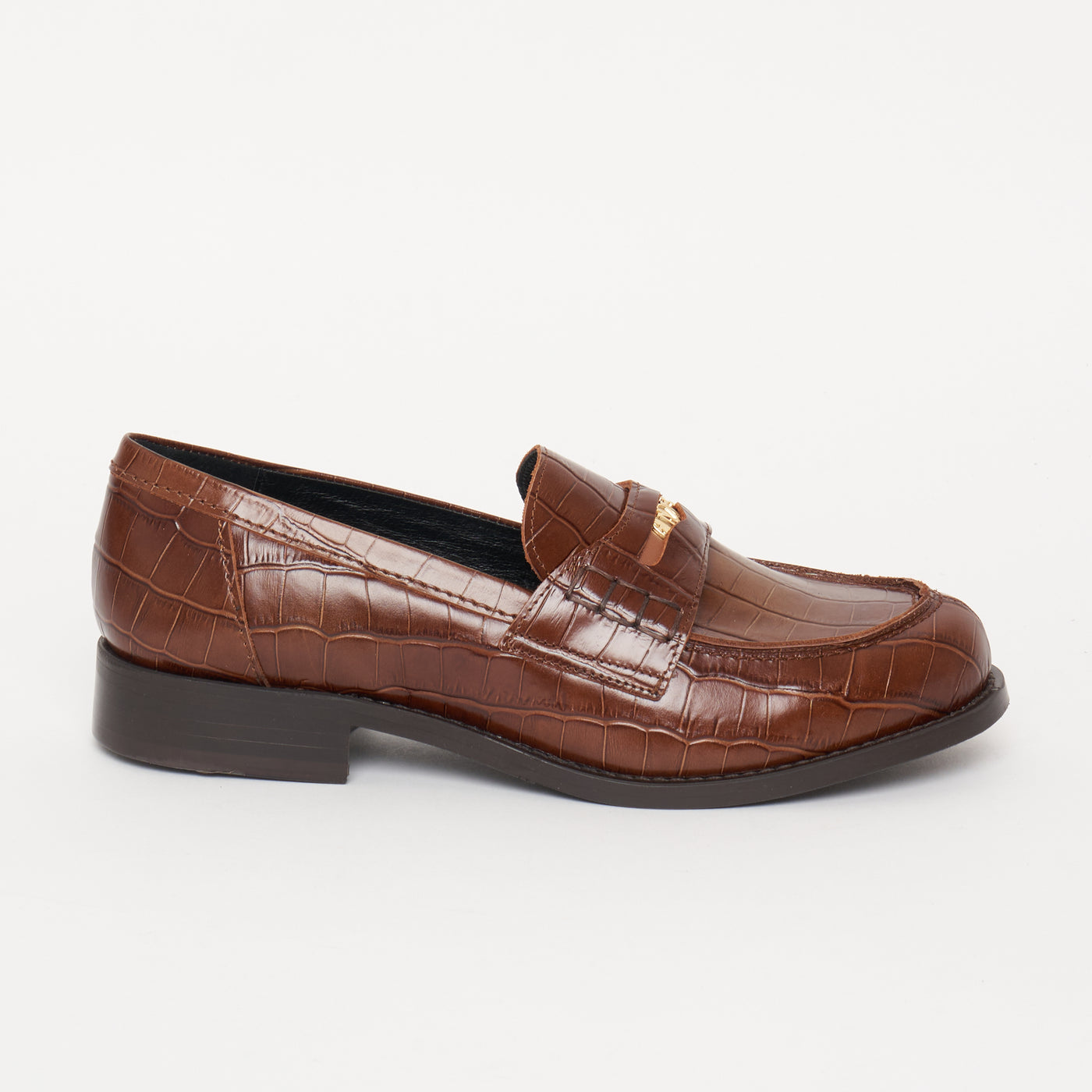 fw23 / mocassin carole croco - cognac