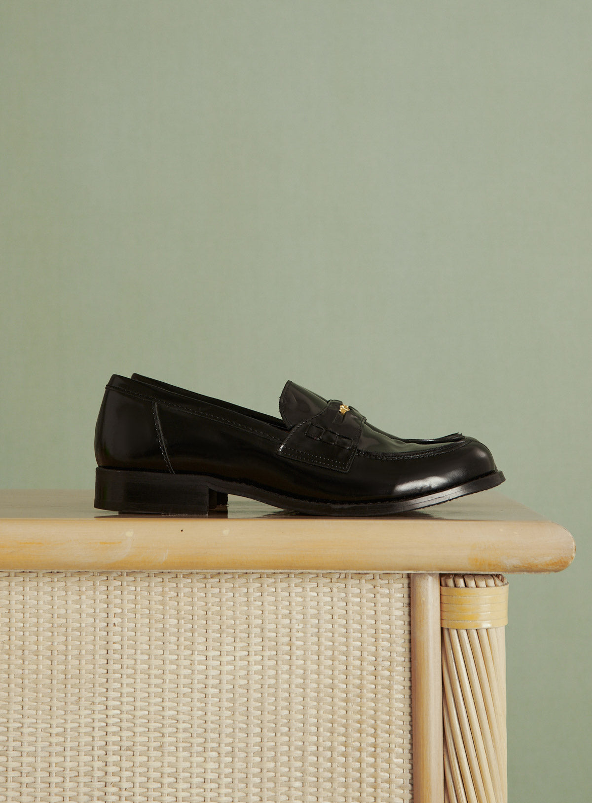 fw24 / mocassins carole uni cuir - noir