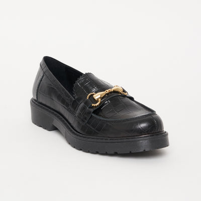 fw23 / mocassin come croco - noir
