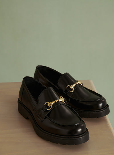 fw23 / mocassin come cuir - noir