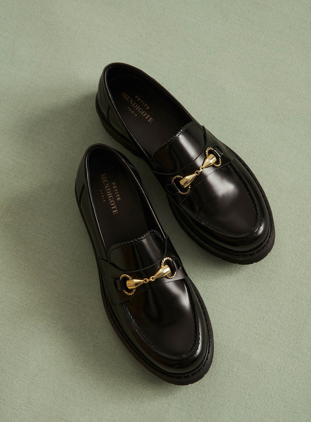 fw23 / mocassin come cuir - noir