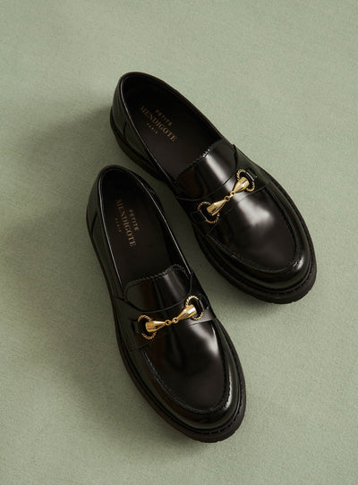 fw23 / mocassin come cuir - noir