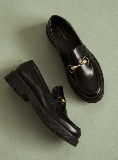 fw23 / mocassin come cuir - noir