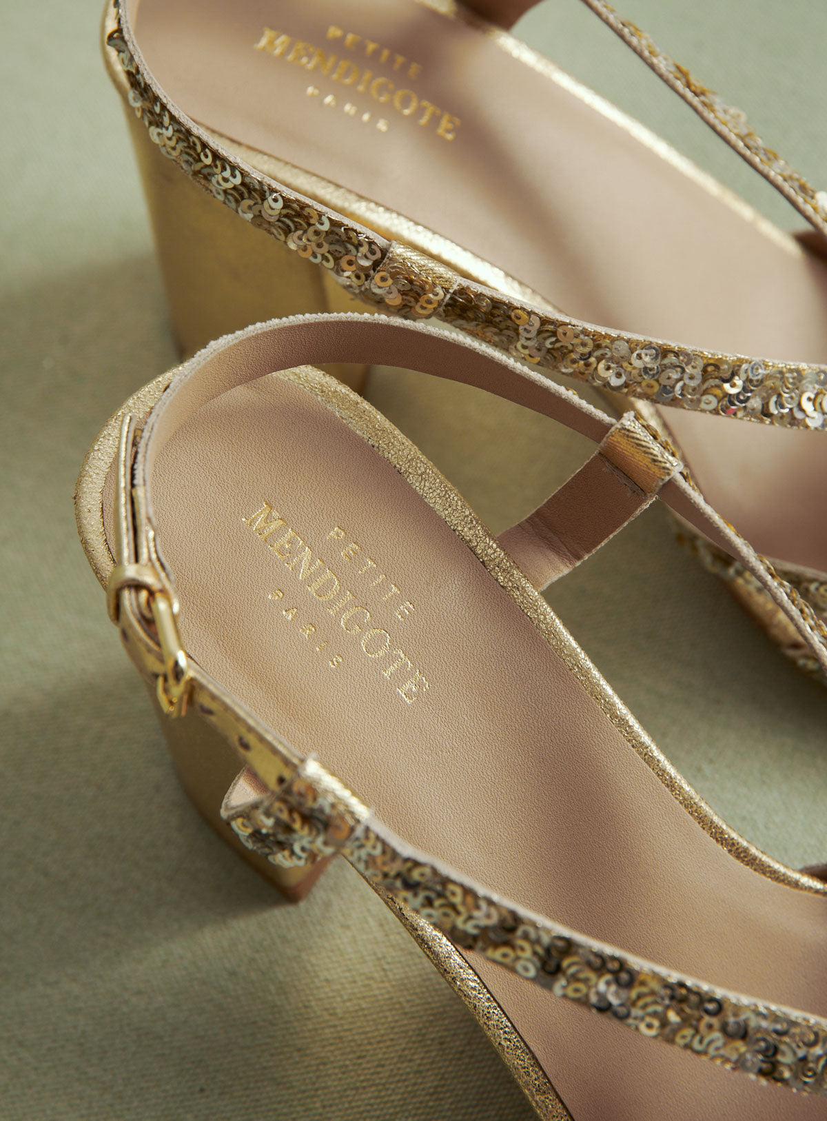 Crown heeled sandals