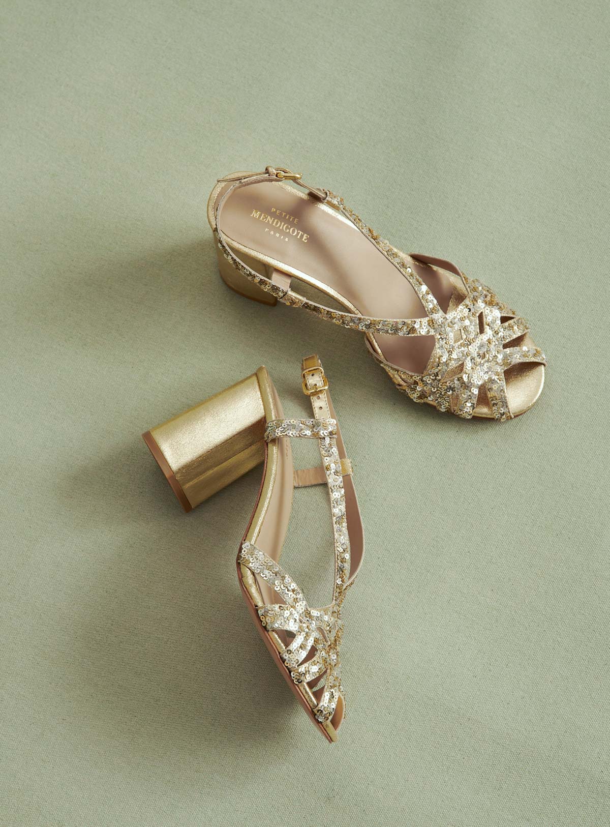 Crown heeled sandals