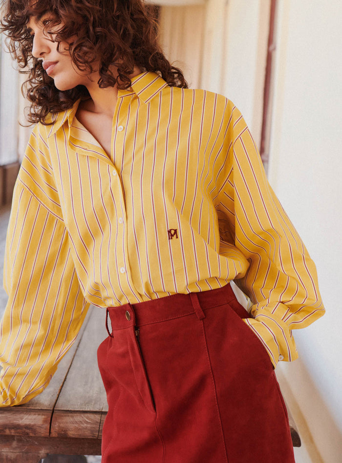 petite mendigote Tomy - Chemise fluide à manches longues - jaune