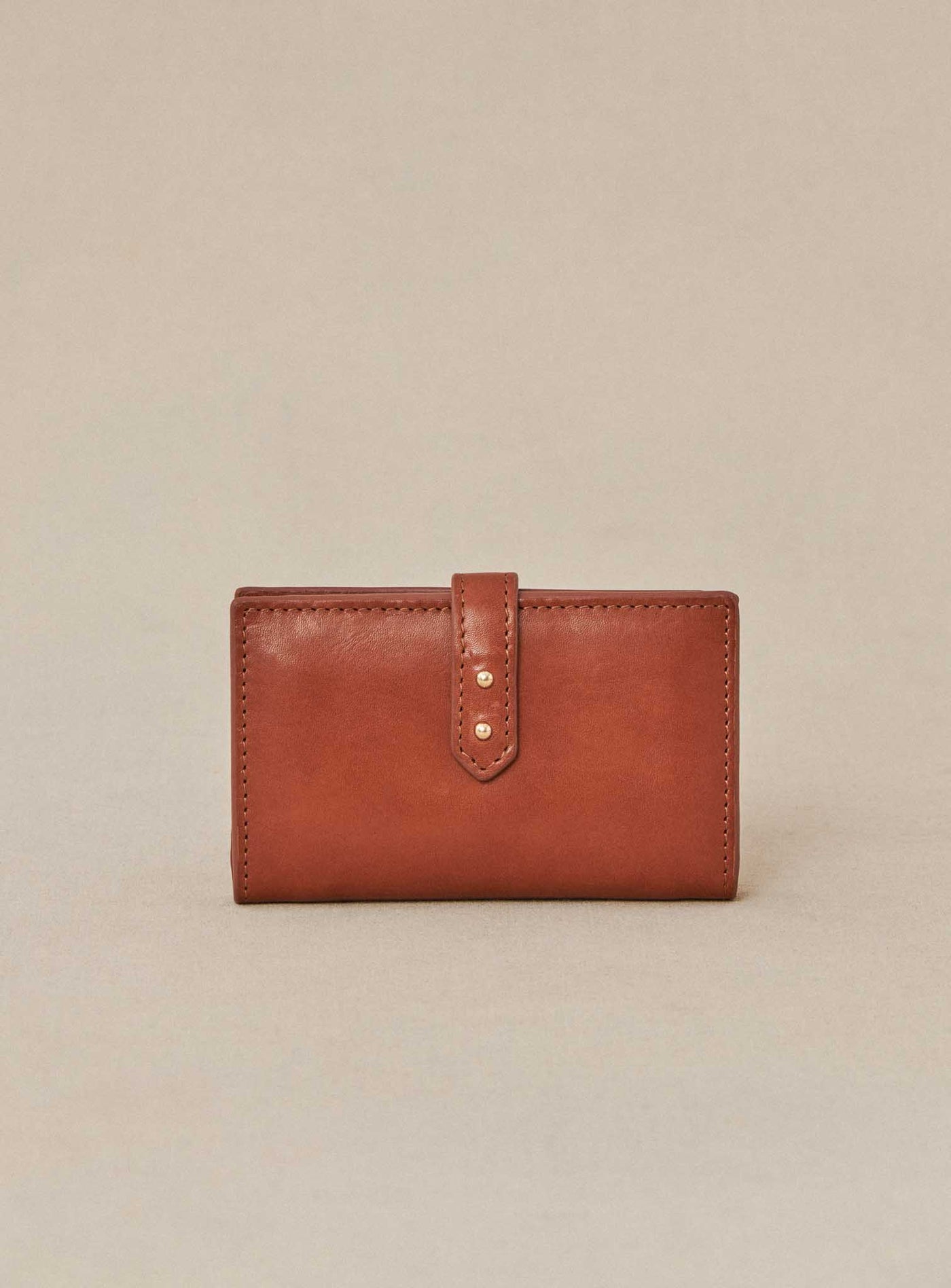 fw24 / porte carte emina cuir - camel