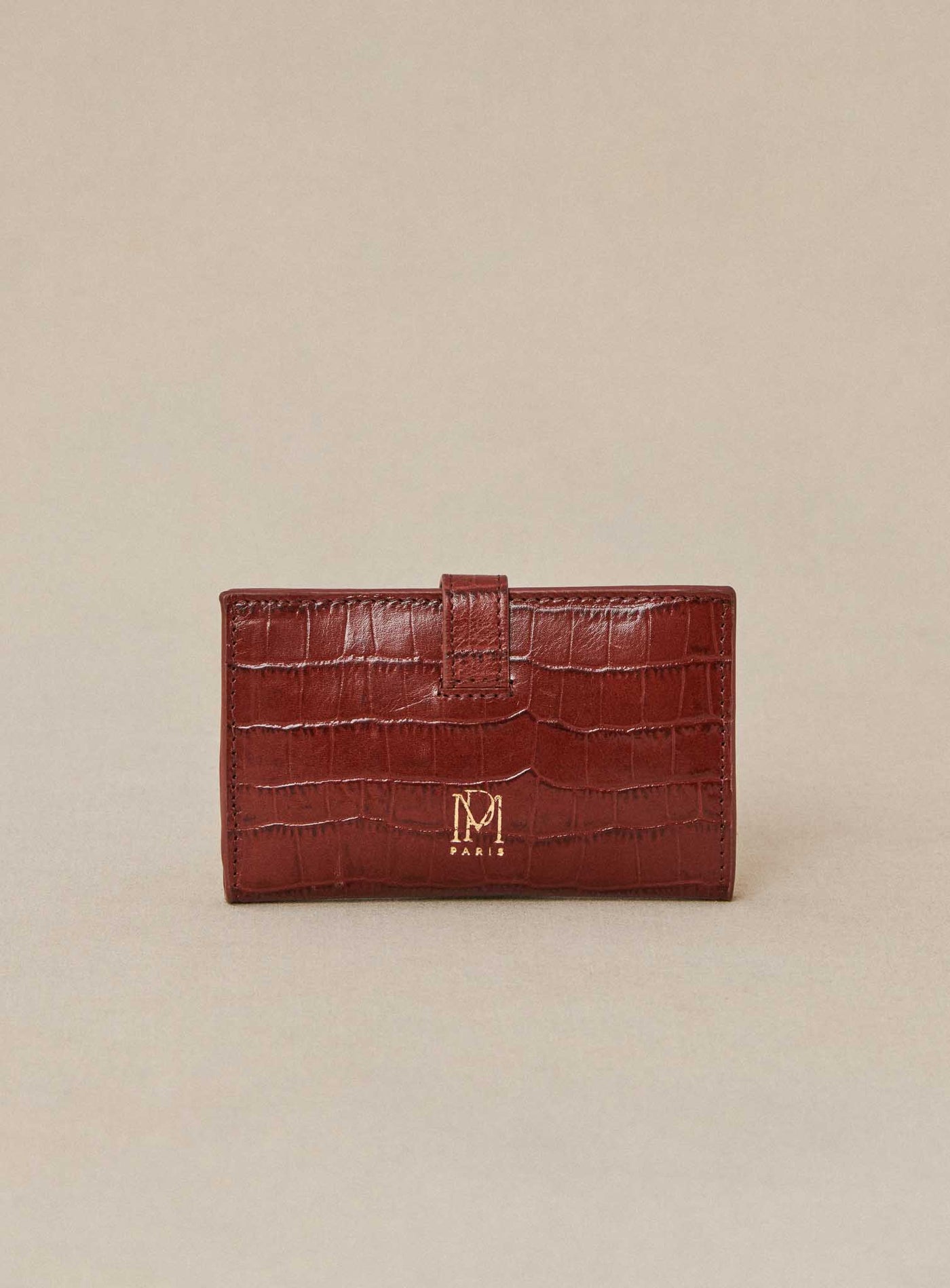 fw24 / porte carte emina croco - cognac