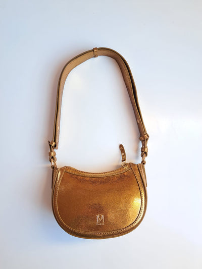 fw24 / sac saula small lezard foil - dore