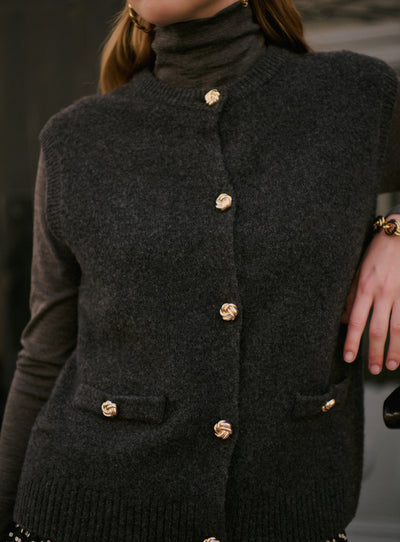 fw25 / maeva vest - charcoal