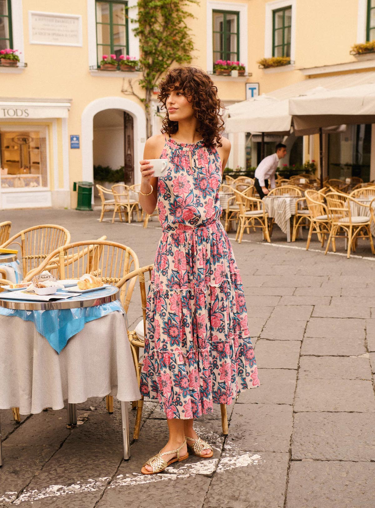 ss25 / ritu kolkata pattern dress - sea