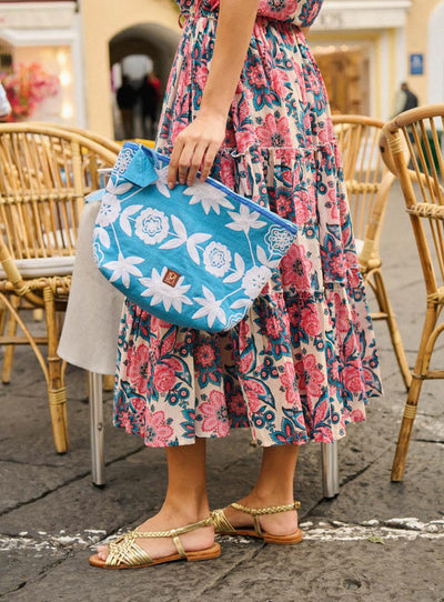 ss25 / ritu kolkata pattern dress - sea
