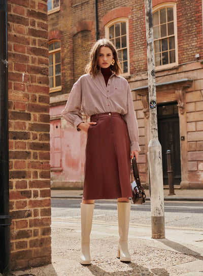 fw24 / jupe midi josie - bordeaux