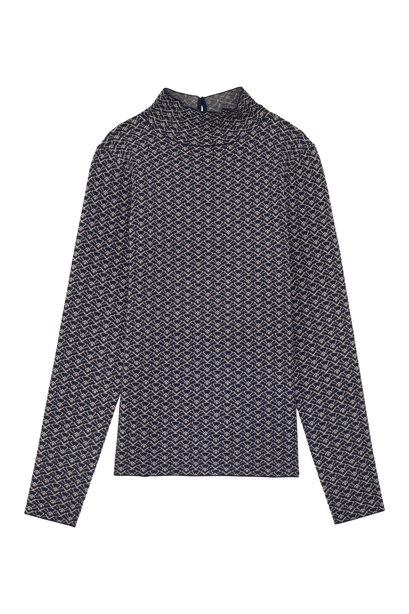 fw24 / maille ml mila jacquard - marine