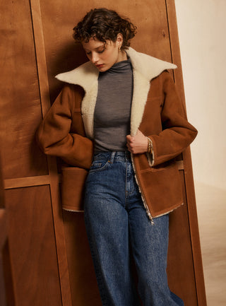 Peau lainée réversible Opale