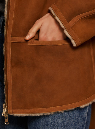 Peau lainée réversible Opale