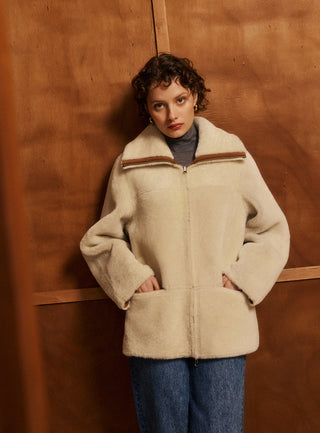 Peau lainée réversible Opale