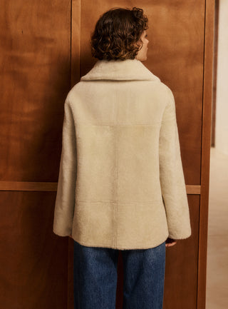 Peau lainée réversible Opale