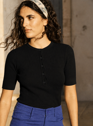 ss26 / Marion Mesh-Top – Schwarz