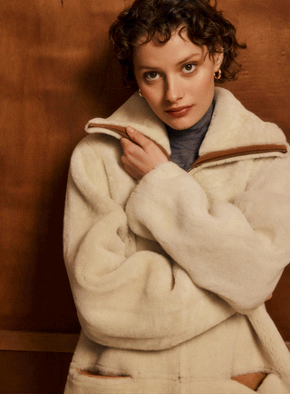 Peau lainée réversible Opale