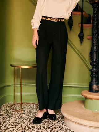 PANTALON DROIT NOIR PADDY PETITE MENDIGOTE