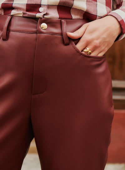 fw24 / pantalon phoebe - bordeaux