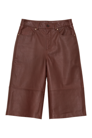 Jupe-culotte en cuir Peter